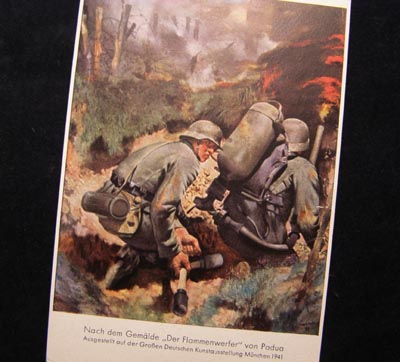 German Army Flamethrowers In Action Postcard.