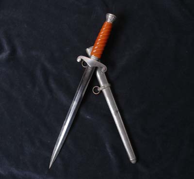 Heer Officers Dagger By E.P & S  | Orange Grip |  Provenance Back To 1949.