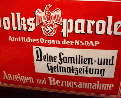 Third Reich Publishing Enamel Sign