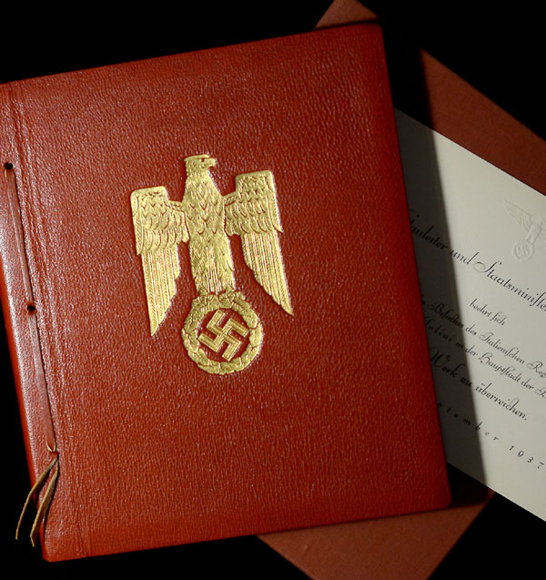 Hitler - Mussolini Presentation Book  By Frieda Thiersch | Provenance.