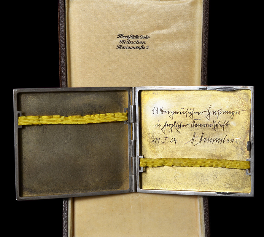 Himmler To Heissmeyer Presentation Cigarette Case Made By Otto Gahr