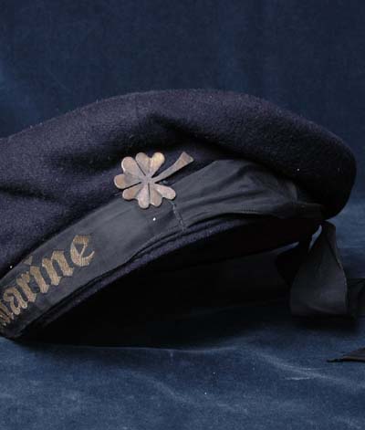 Kriegsmarine Cap. Four-Leaf-Clover Badge. U-380.