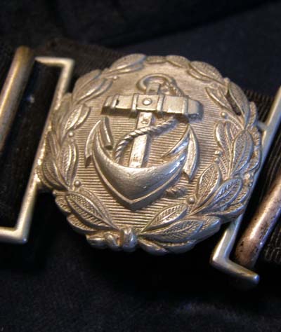 Kriegsmarine Undress Belt & Buckle + Dagger Hanger Lions Head & Rings.