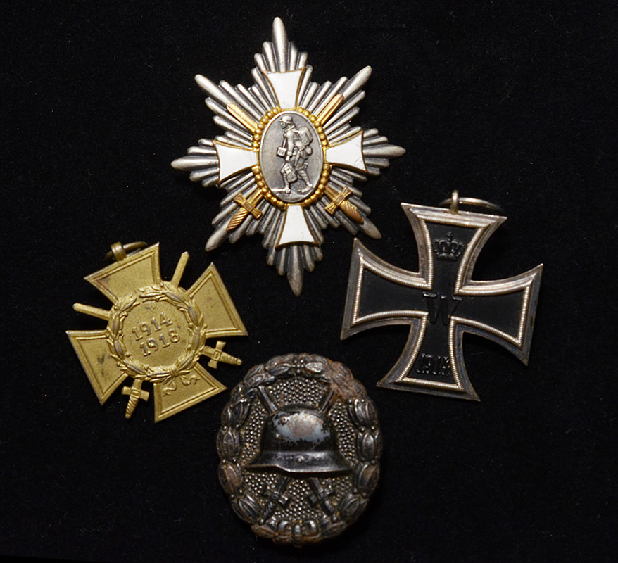 Iron Cross, Hamburg Cross, Black Wound Badge, Cross Of Honour