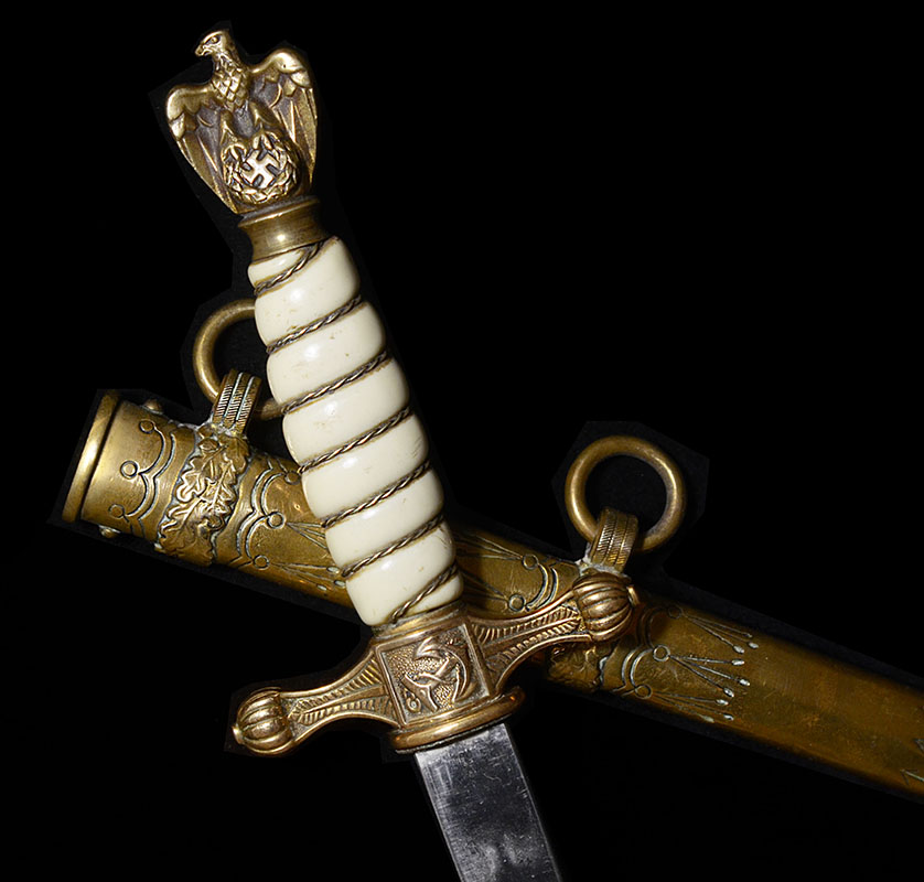 Kriegsmarine Eickhorn Dagger | Lightning Bolt Scabbard | Plain Blade