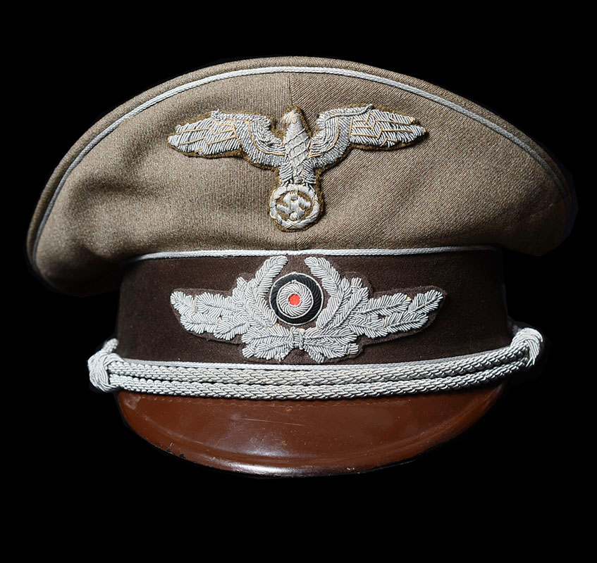 Ostministerium Government Officials Visor Cap | Silver Piped