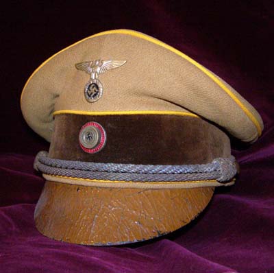 NSDAP pre-1939  Reichsleitung Peak Visor Cap.