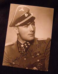 Signed photograph of SS-Sturmbannfuhrer Ernst-August Krag Das Reich