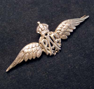 RAF 'Sweetheart' Brooch. Silver. Circa 1940.