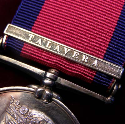 Military General Service Medal. Talavera Clasp. 23rd Light Dragoons. Wounded & Imprisoned.
