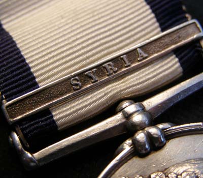 Naval General Service Medal. Syria Clasp. Royal Marine. HMS Asia.