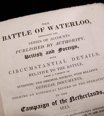 Battle of Waterloo Book