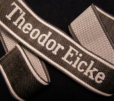 Theodor Eicke OR/NCO BeVo Woven Cuff Title.