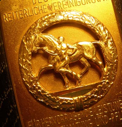 Care of Horses Third Reich Non-Portable Award In Gold