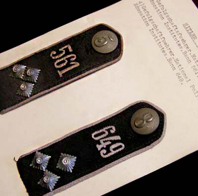 NPEA Epaulettes | Mounted To Military Intelligence Board.