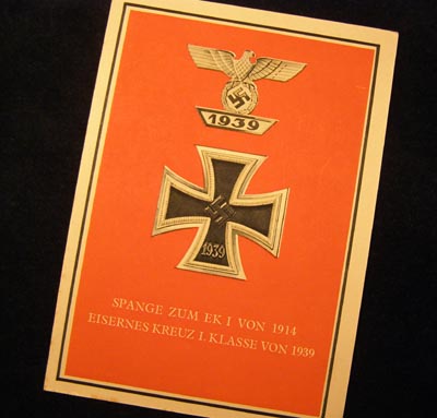 Iron Cross & Bar Postcard.