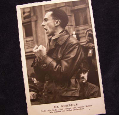 Dr.Goebbels Postcard Black & White.