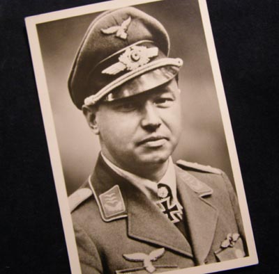 Luftwaffe Hauptmann Hahn Postcard.