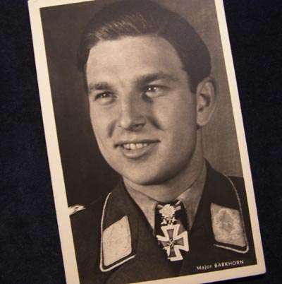Luftwaffe Major Barkhorn Postcard.
