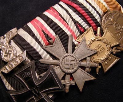 Iron Cross & Bar Medal Group. 4 Medals . Court Mounted.