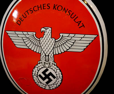 Third Reich Deutsche Konsulate Enamel Sign