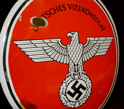 Third Reich Deutsche Vizekonsulate Enamel Sign