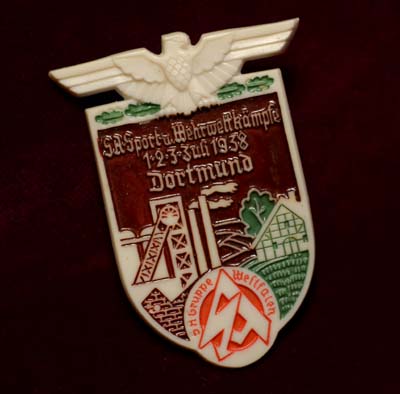 SA Rally Badge | Gruppe Westfalen | Dortmund 1938