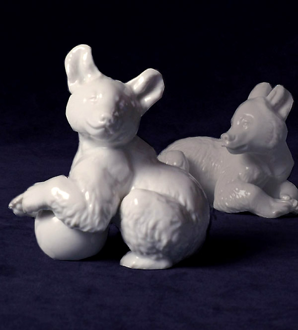 Allach Porcelain  Bears | Model No. 8 & 9 | By Karner 