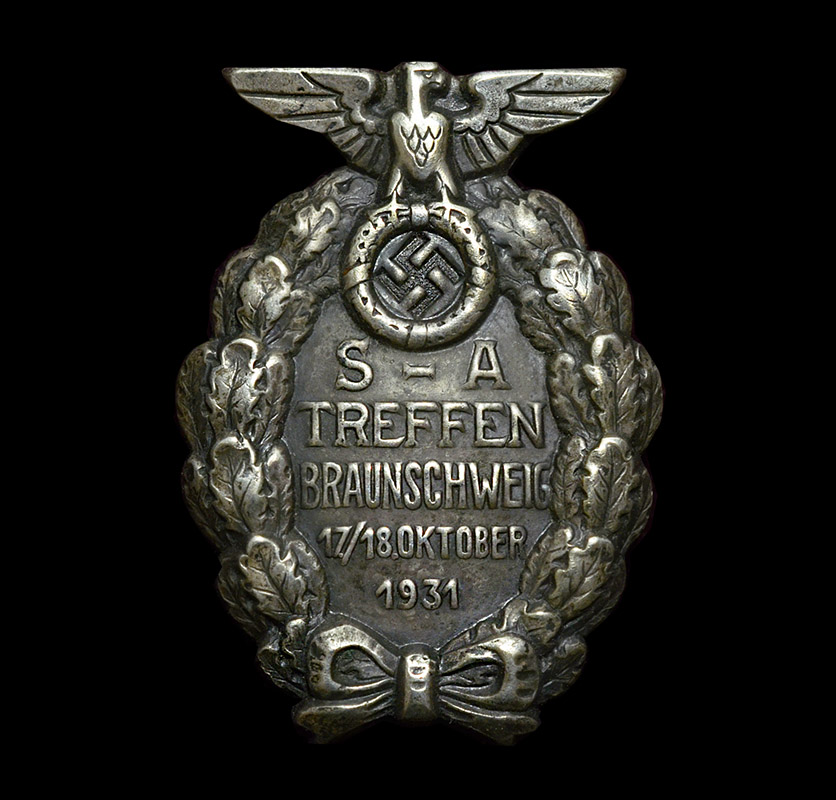 NSDAP SA Treffen Braunchsweig 1931 Badge