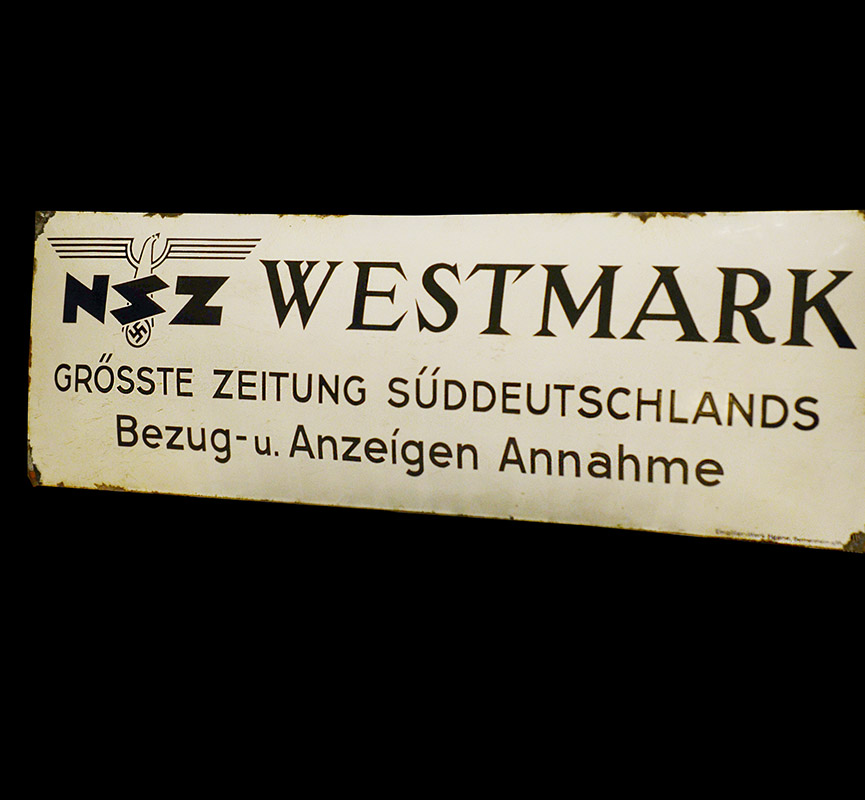 Enamel Newspaper Sign | NSDAP Newspaper For Westmark