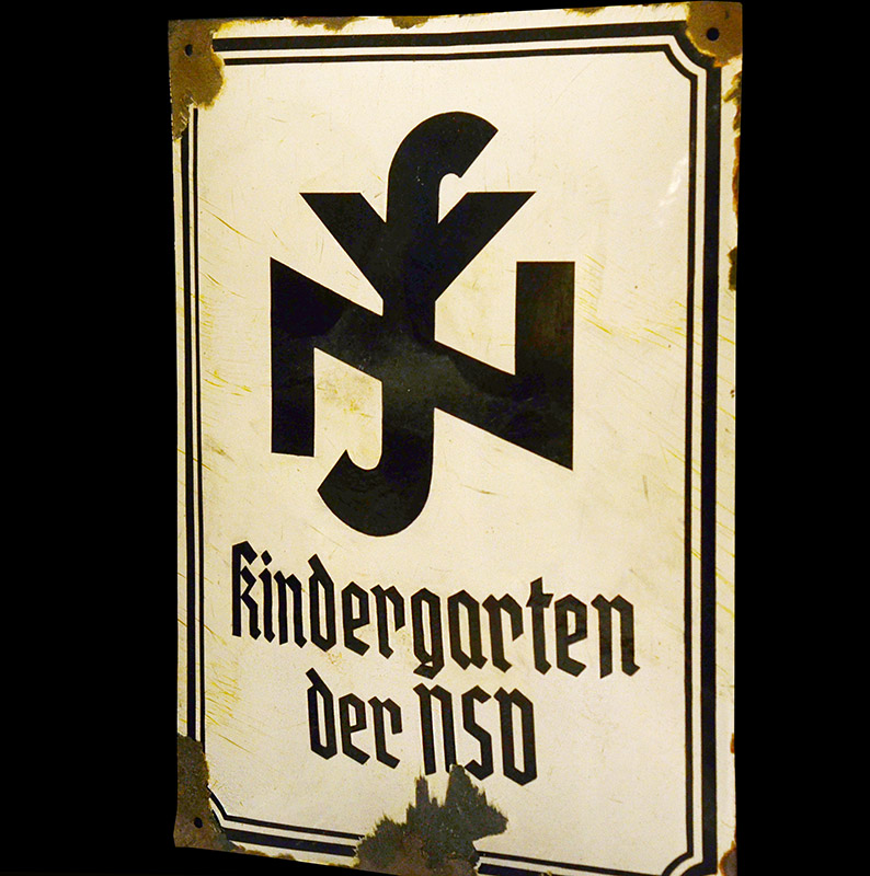 Third Reich Kindergarten (Social Welfare) Enamel Sign