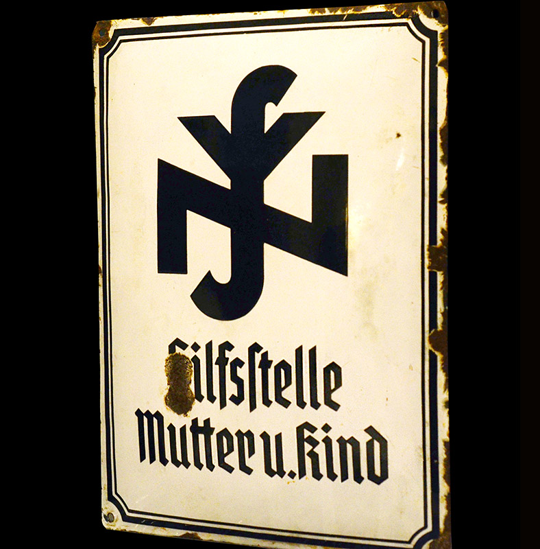 Third Reich Hilfstelle (Social Welfare) Enamel Sign
