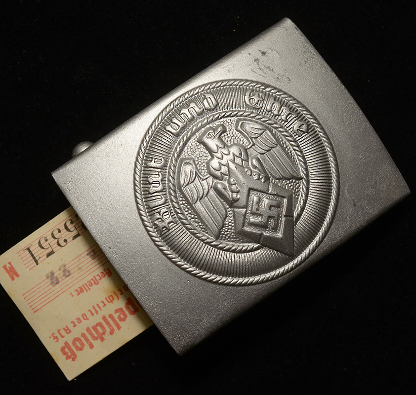 Hitler Youth Buckle With Red RZM Stores Label