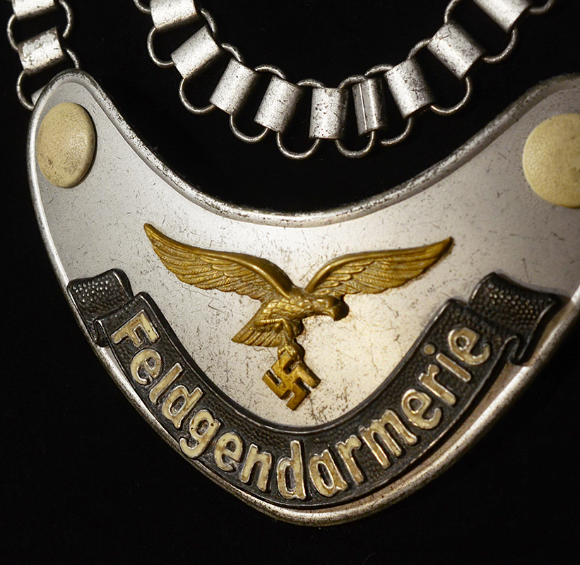 Luftwaffe Feldgendarmerie Gorget | First Issue  | Assmann Manufacture | Rare