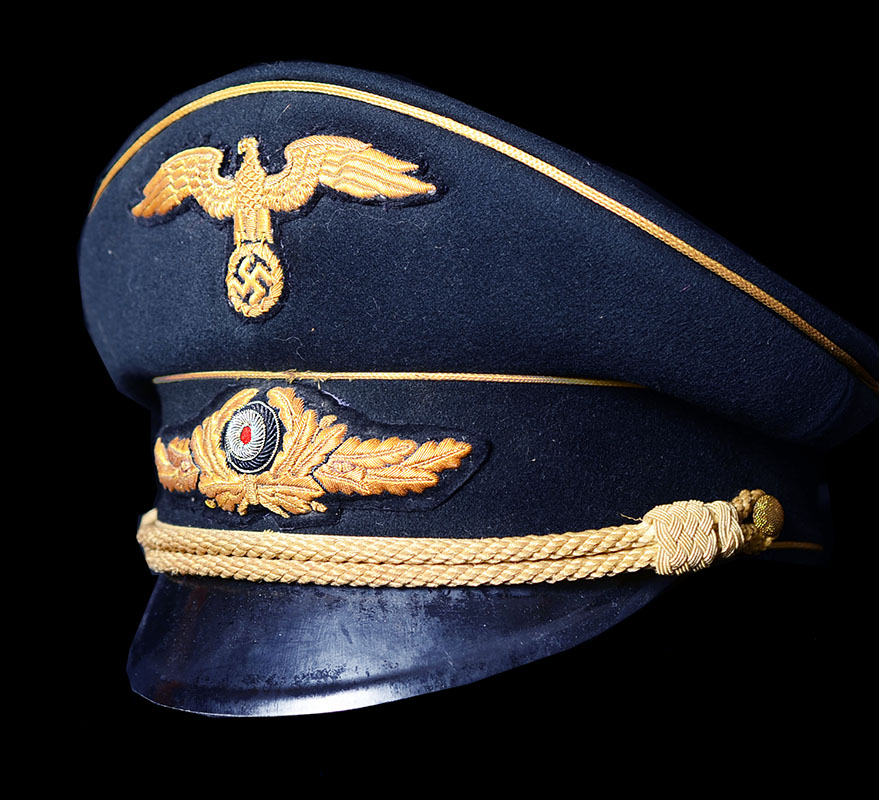 Diplomatic High Officials Visor Cap | Gold Piped