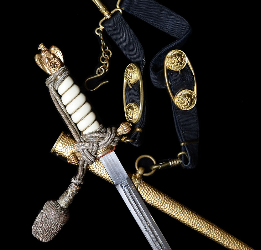 Kriegsmarine Dagger | Eickhorn | Hammered Scabbard | Hangers & Portepee | Nice