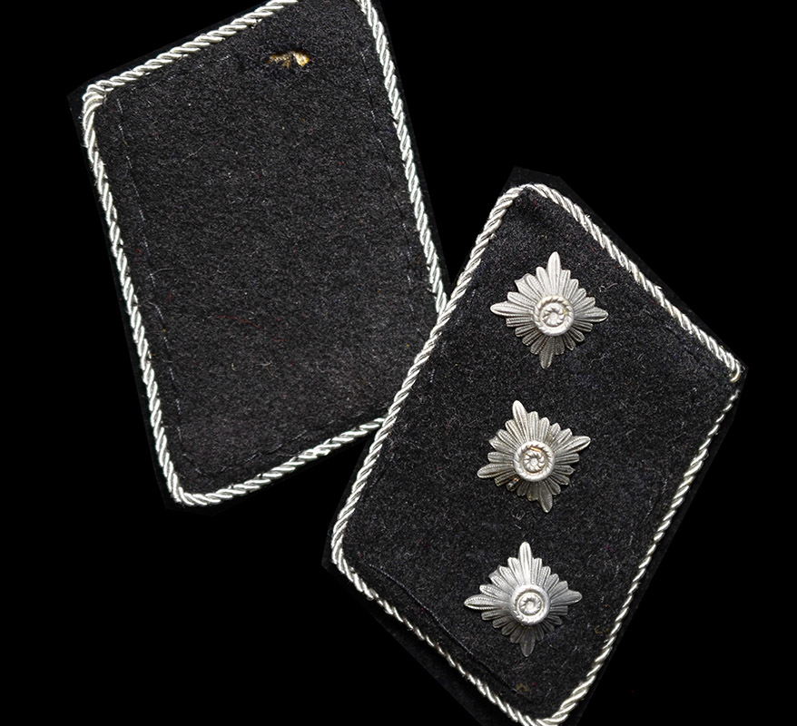 SS-SD Untersturmfuhrer Rank Collar Patches | Matched Pair